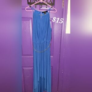 Ashley Stewart Royal Blue Dress with Chain Detail